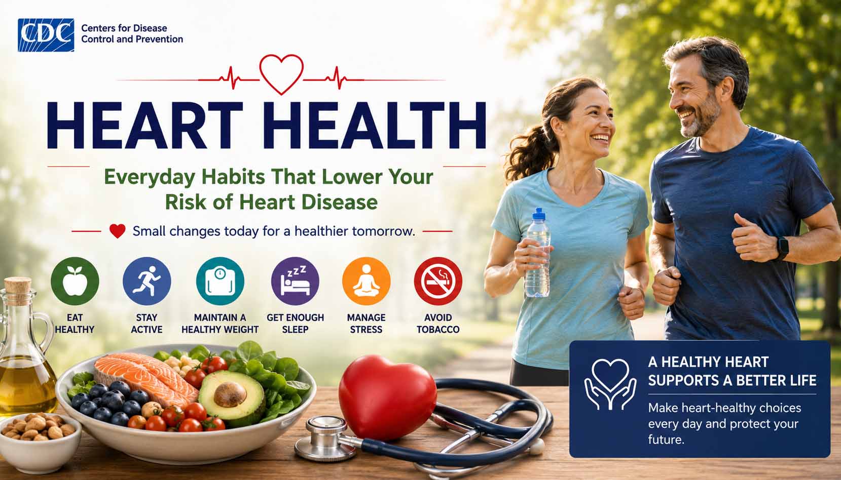 CDC Heart Health: Everyday Habits That Lower Your Risk of Heart Disease