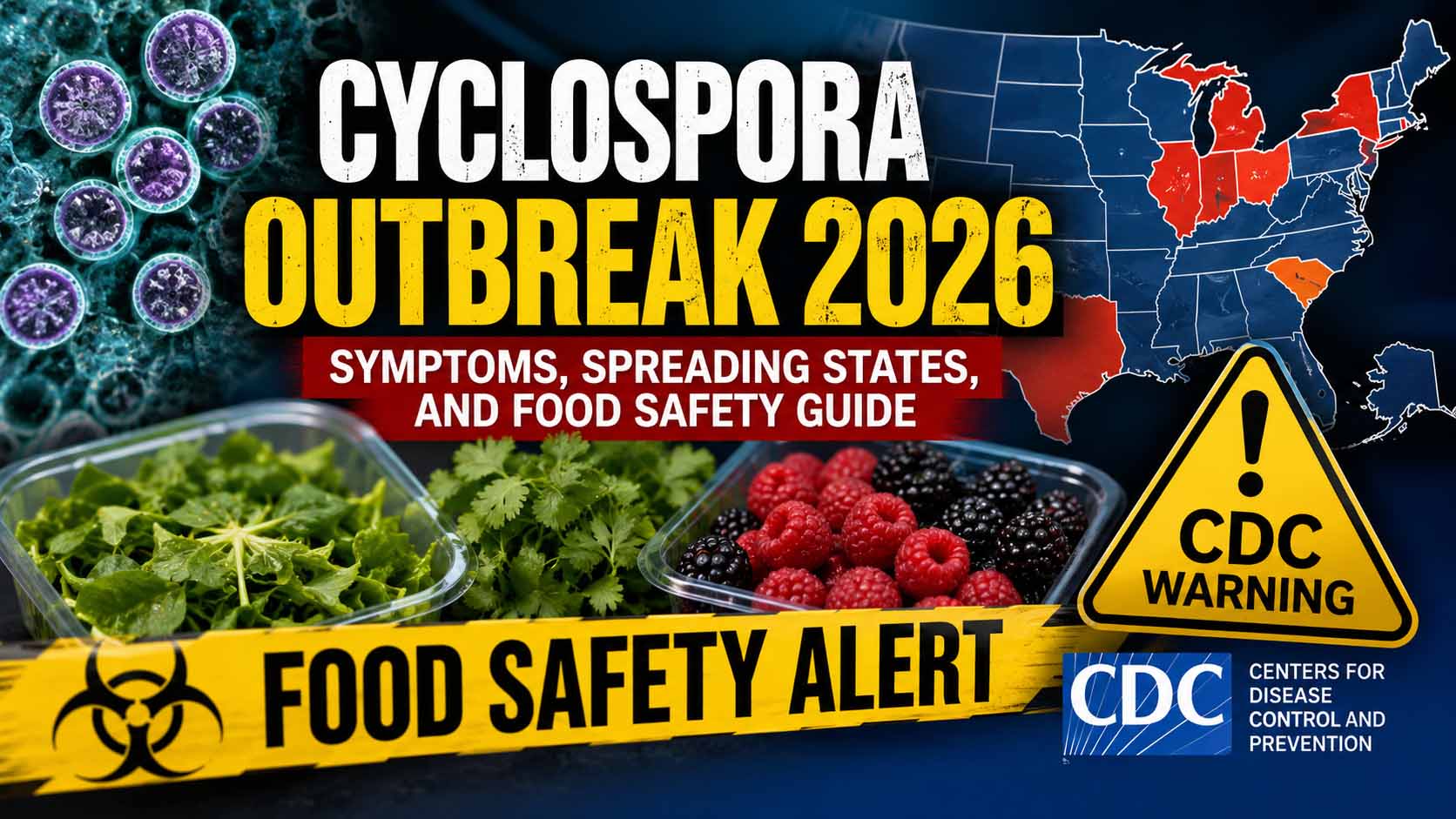 Cyclospora Outbreak 2026: Symptoms, Spreading States, and Food Safety Guide