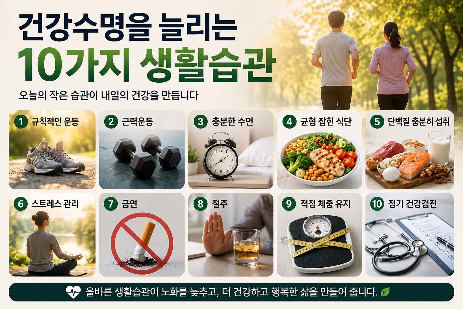 건강수명을 늘리는 10가지 생활습관 가이드