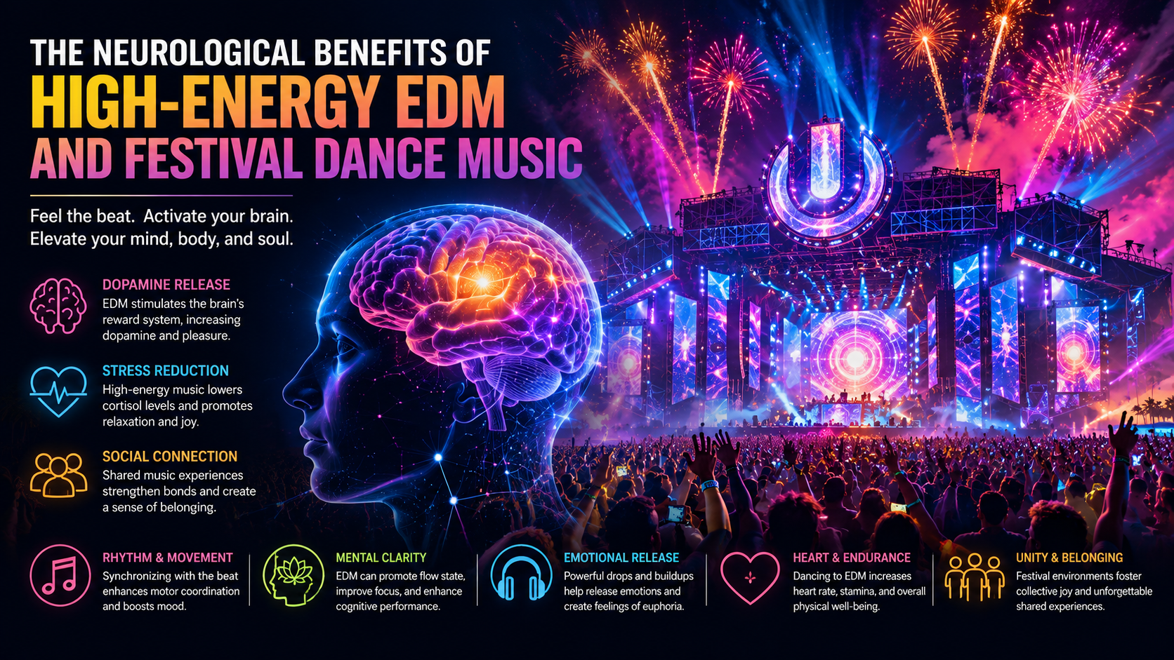 The Neurological Benefits of High-Energy EDM and Festival Dance Music