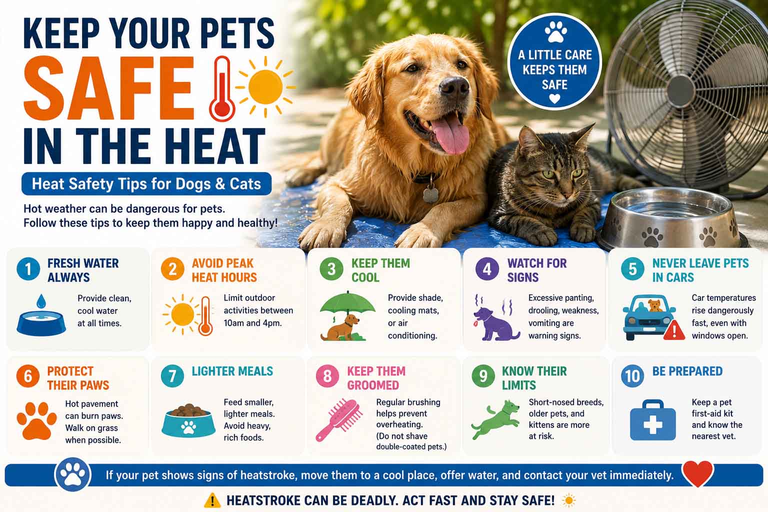 The Ultimate Pet Safety Guide in Heatwaves: Essential Rules to Protect Dogs and Cats